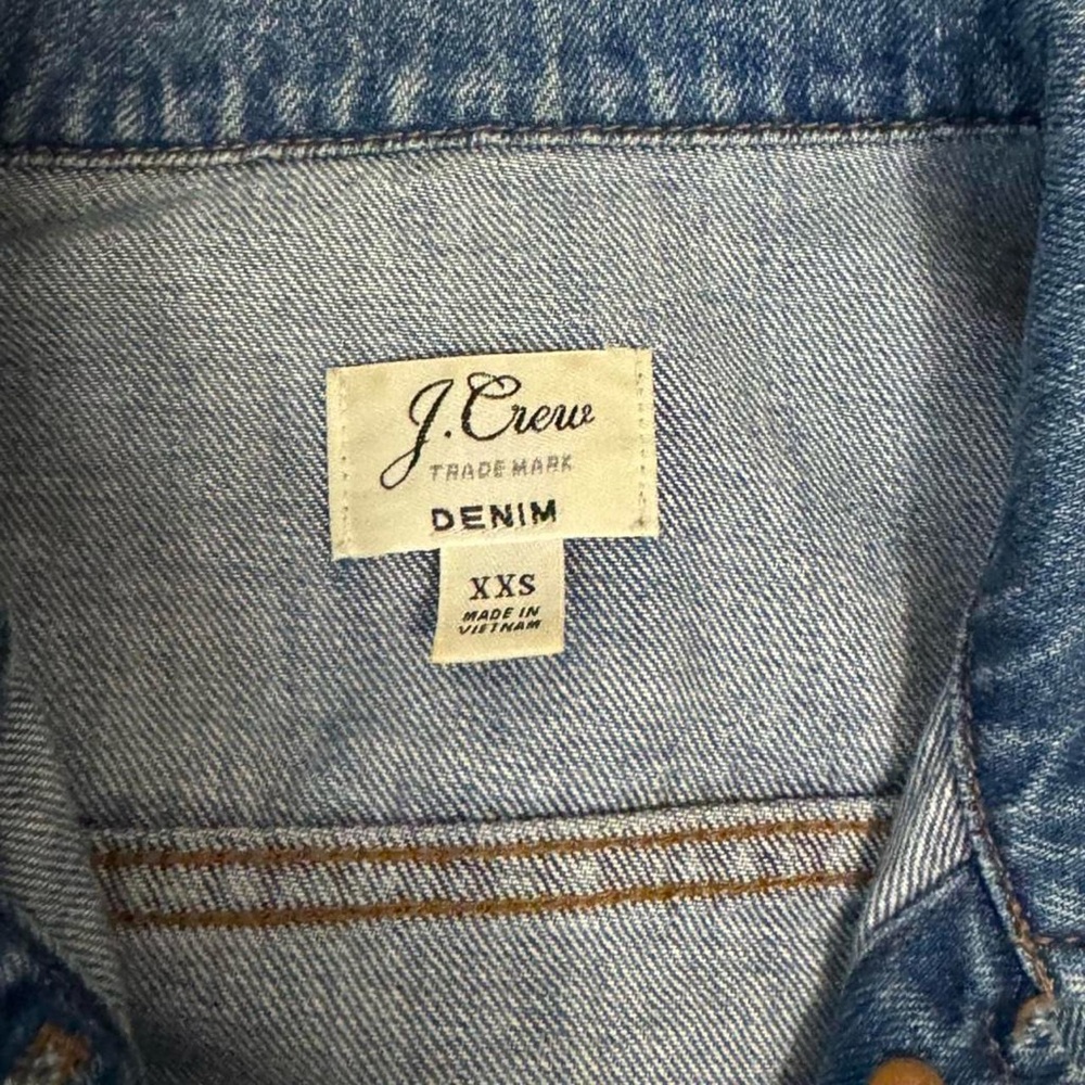 J. Crew Blue Denim Jacket Size XXS - Picture 3 of 4